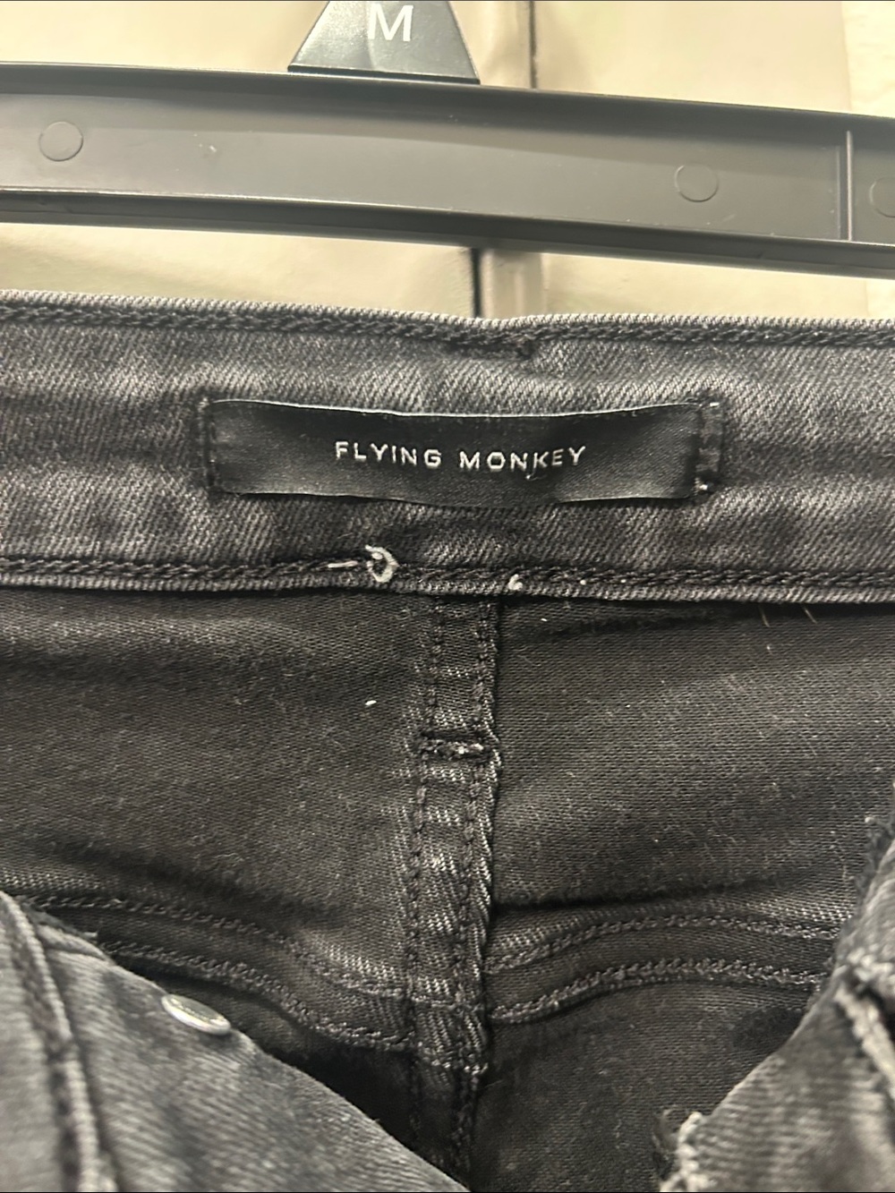 Flying Monkey Black High-Rise Flare Jeans with Button Front - Picture 3 of 8